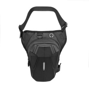 Sacoche de jambe moto imitation carbone pratique et étanche