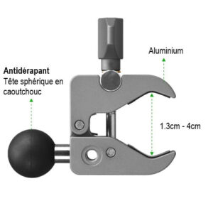 Support téléphone moto Fanaue - Aluminium anti-dérapant et universel